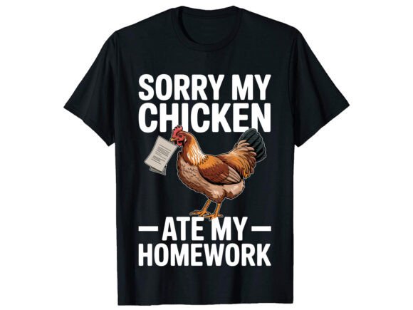Ate My Homework Chicken T-Shirt PNG SVG Review