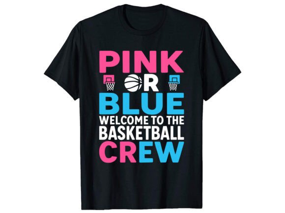 Basketball Gender Reveal T-Shirt PNG SVG