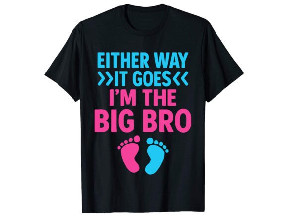 Big Bro Gender Reveal T-Shirt PNG SVG