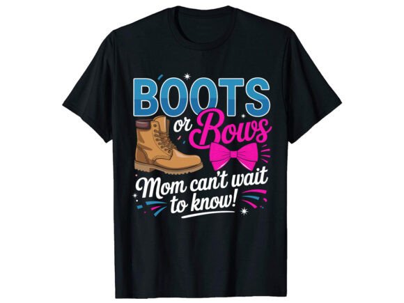 Boots Bows Gender Reveal T-Shirt PNG SVG Review