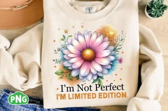 I m Not Perfect Png, Glitter Flower Png