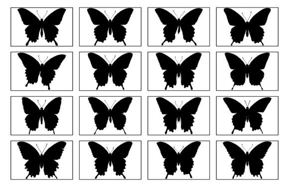 Papillon Silhouette Vector for T-Shirt Review