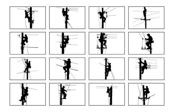 Power Lineman Silhouette Vector for T-Sh Review